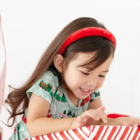 Cushioned Headband - Bright Red Velvet