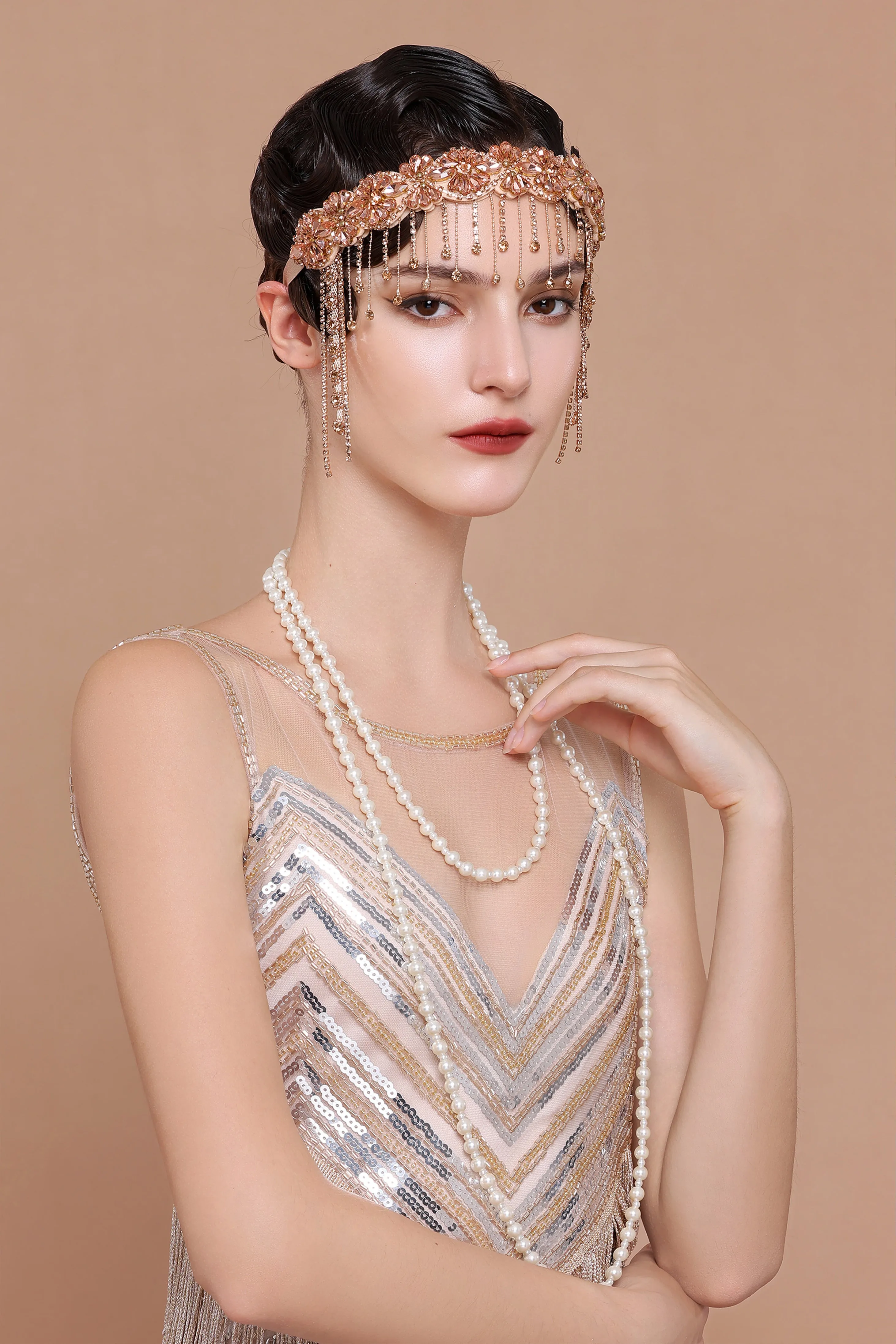 Embellished Crystal Rhinestone Chain Headband