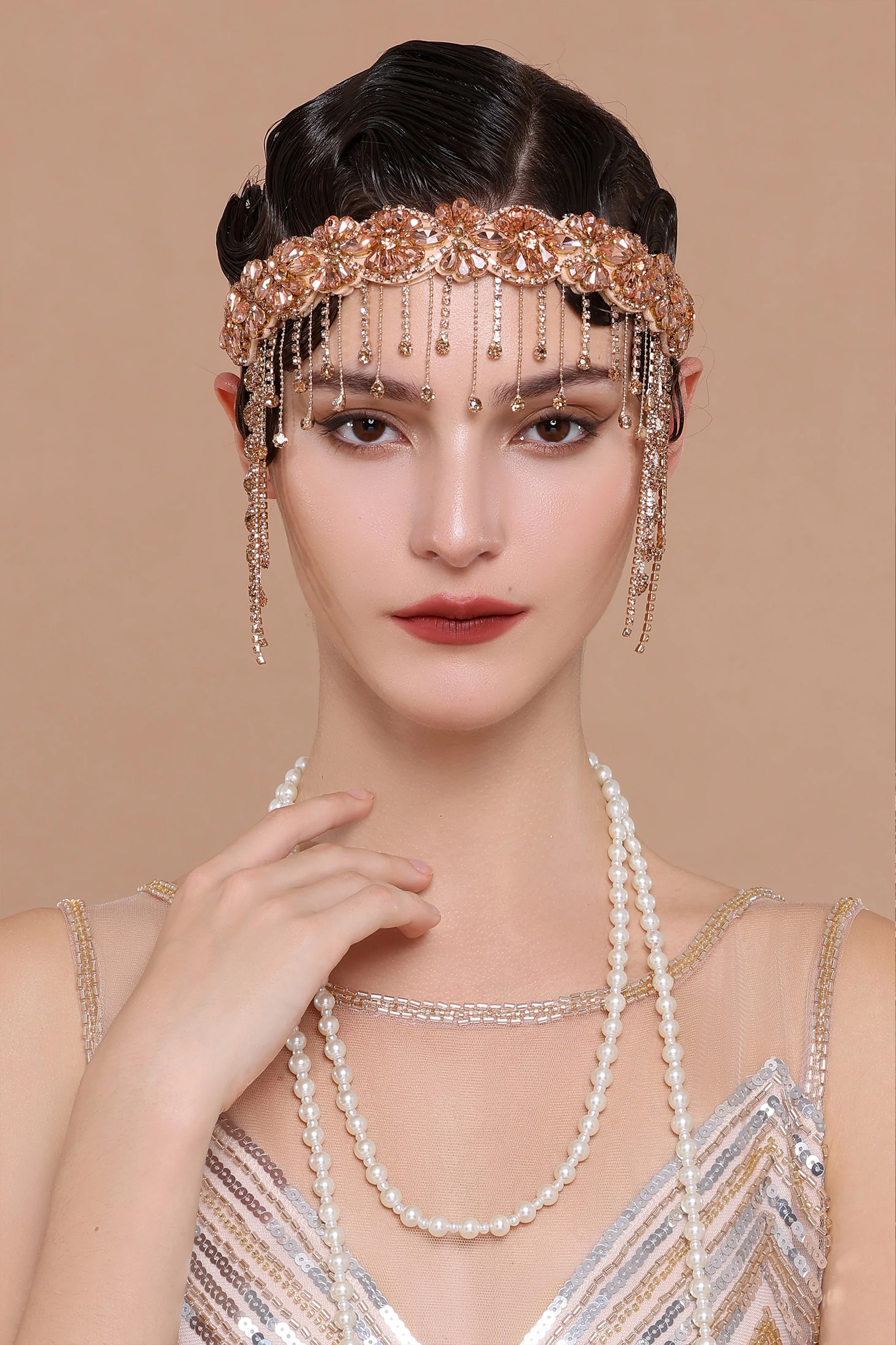 Embellished Crystal Rhinestone Chain Headband