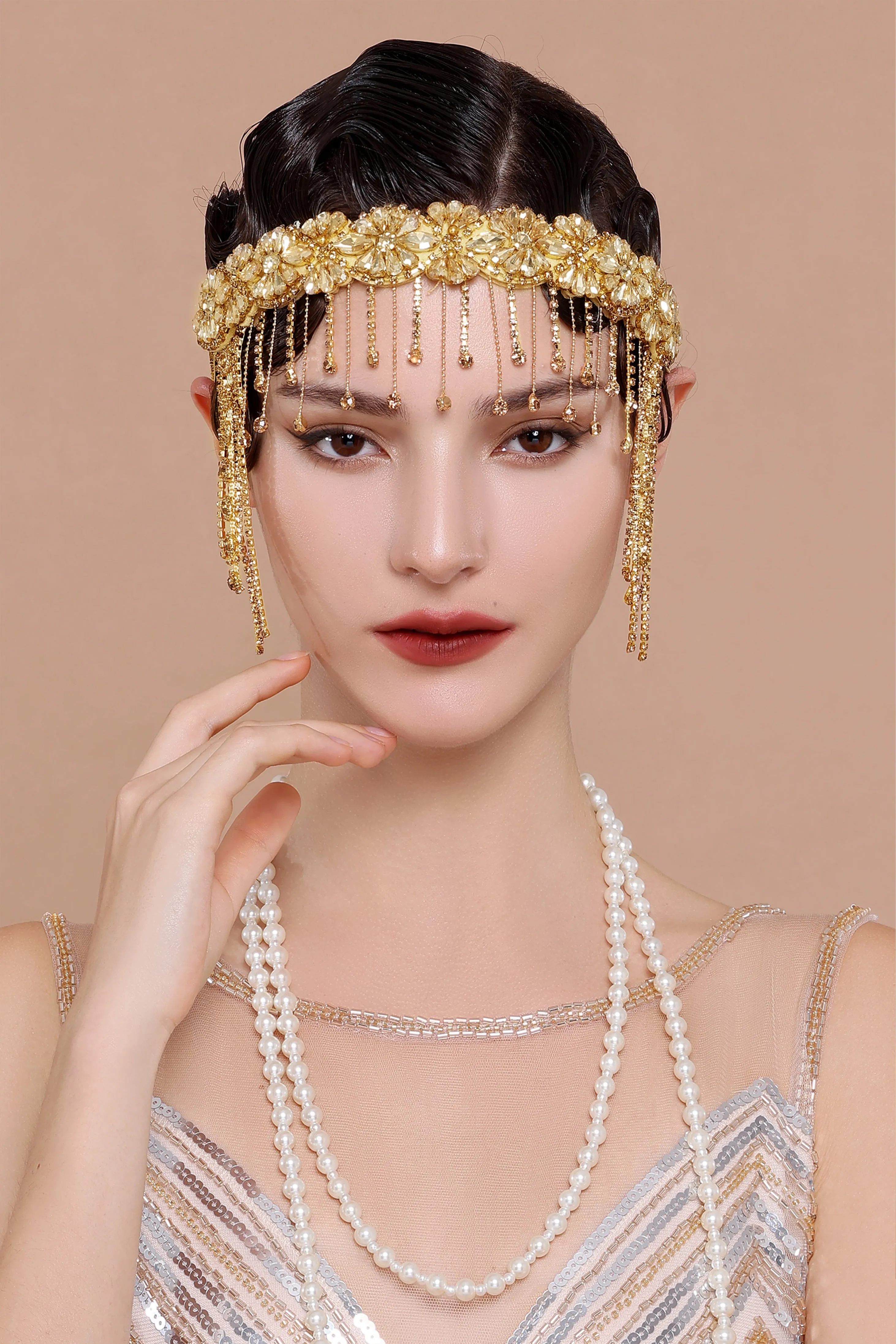 Embellished Crystal Rhinestone Chain Headband
