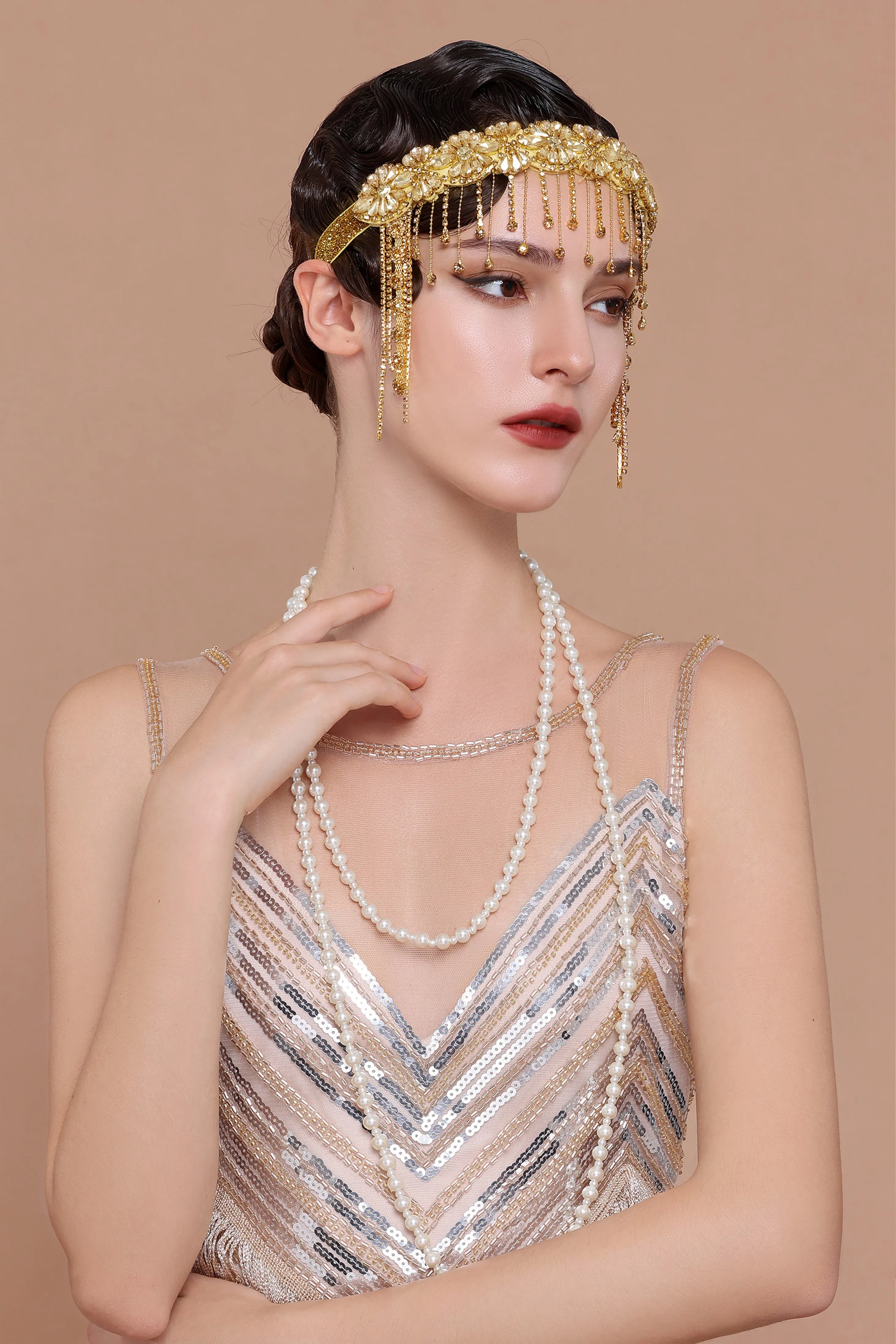 Embellished Crystal Rhinestone Chain Headband