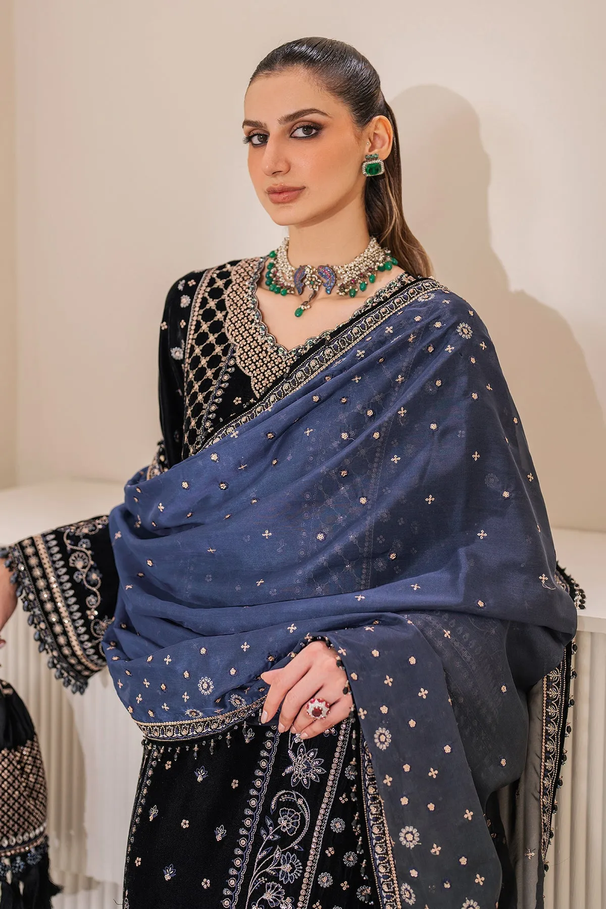 EMBROIDERED VELVET SF-755