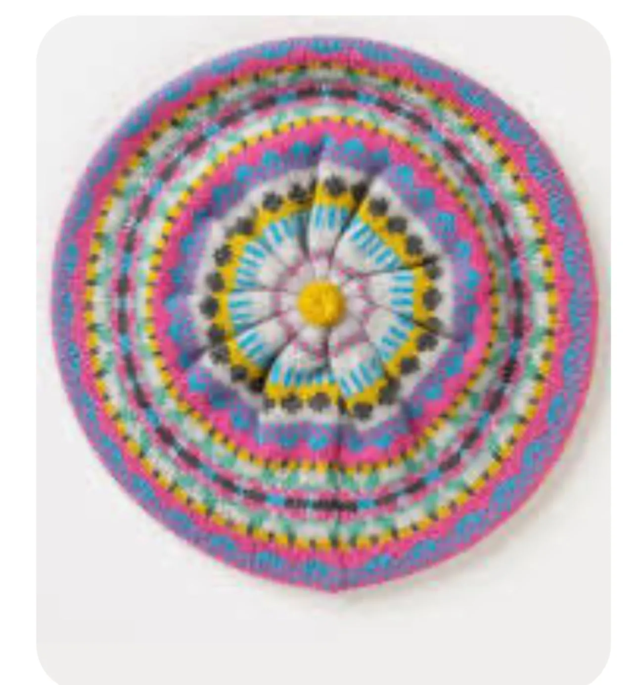 Eribe Fairisle Alloa Beret In Fiesta Dean