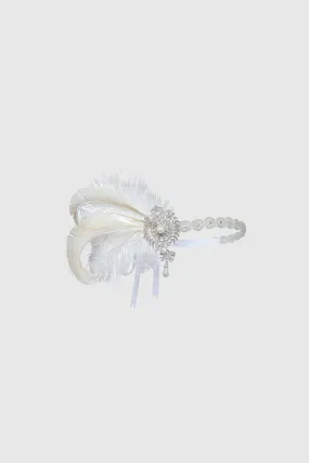 Fancy Embellished Feather Hairband
