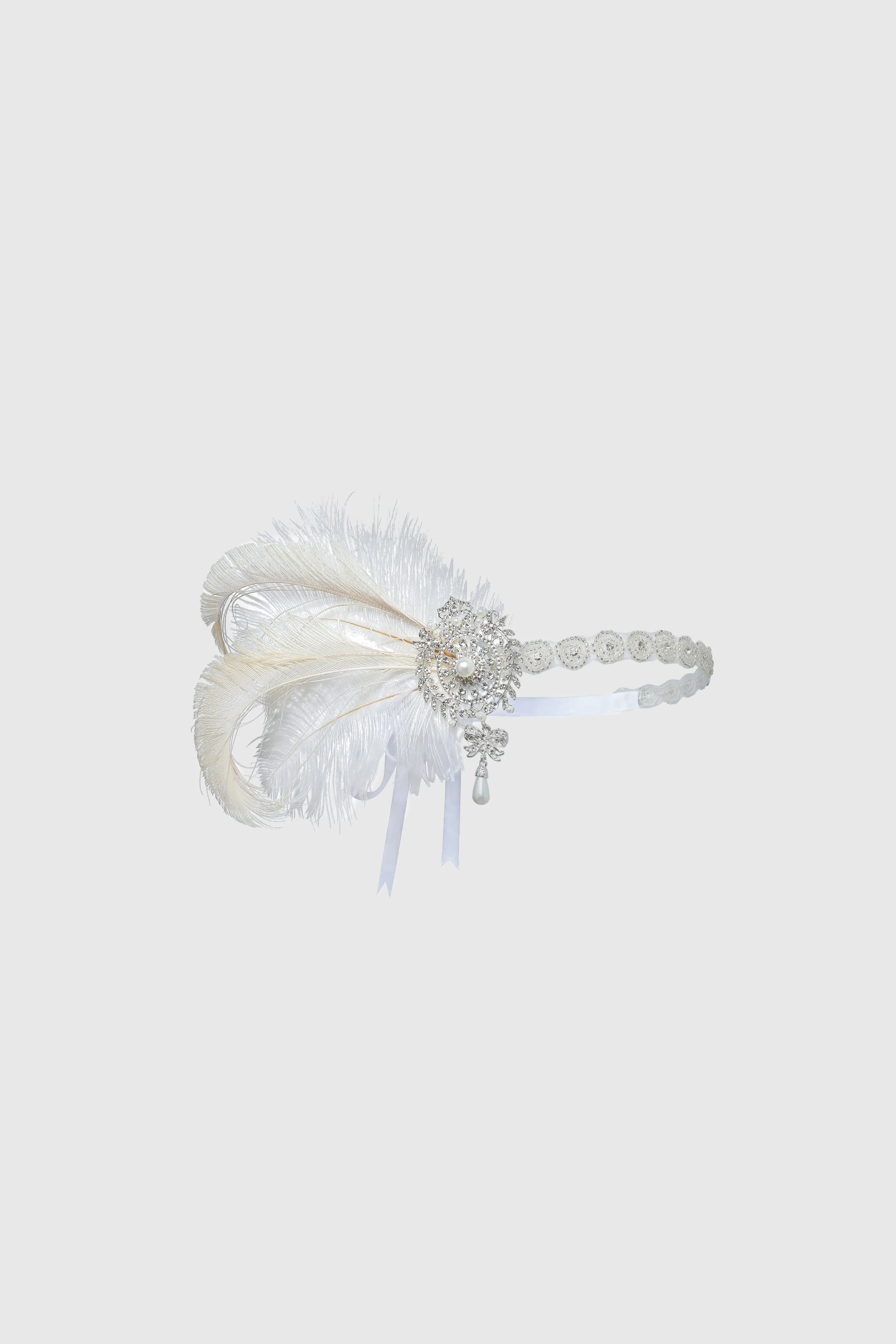 Fancy Embellished Feather Hairband