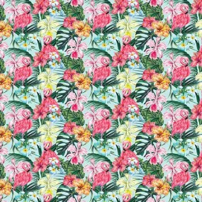 Flamingos in Paradise Velvet