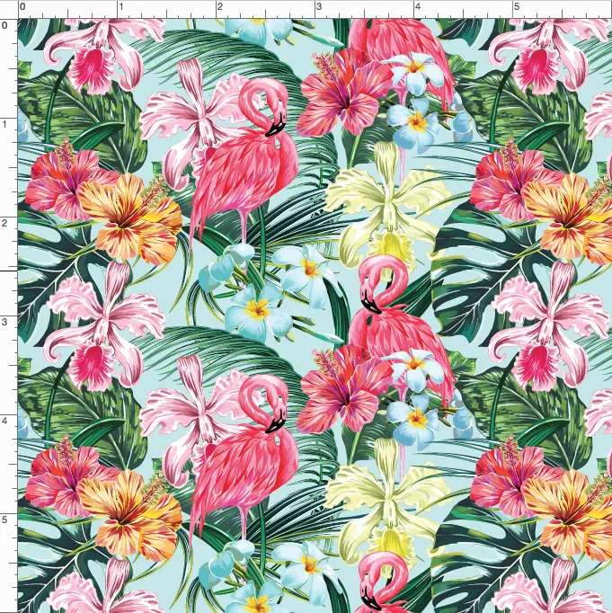 Flamingos in Paradise Velvet