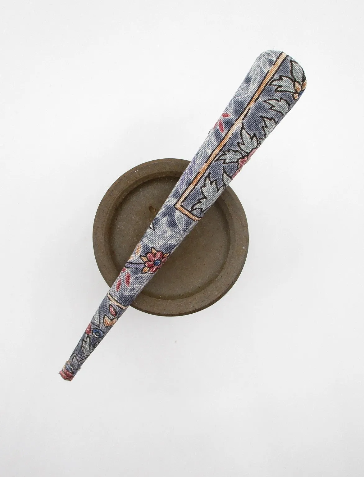 Floral Elegant Japanese Kimono Fabric Alligator Hair Clip Gray Ship from USA