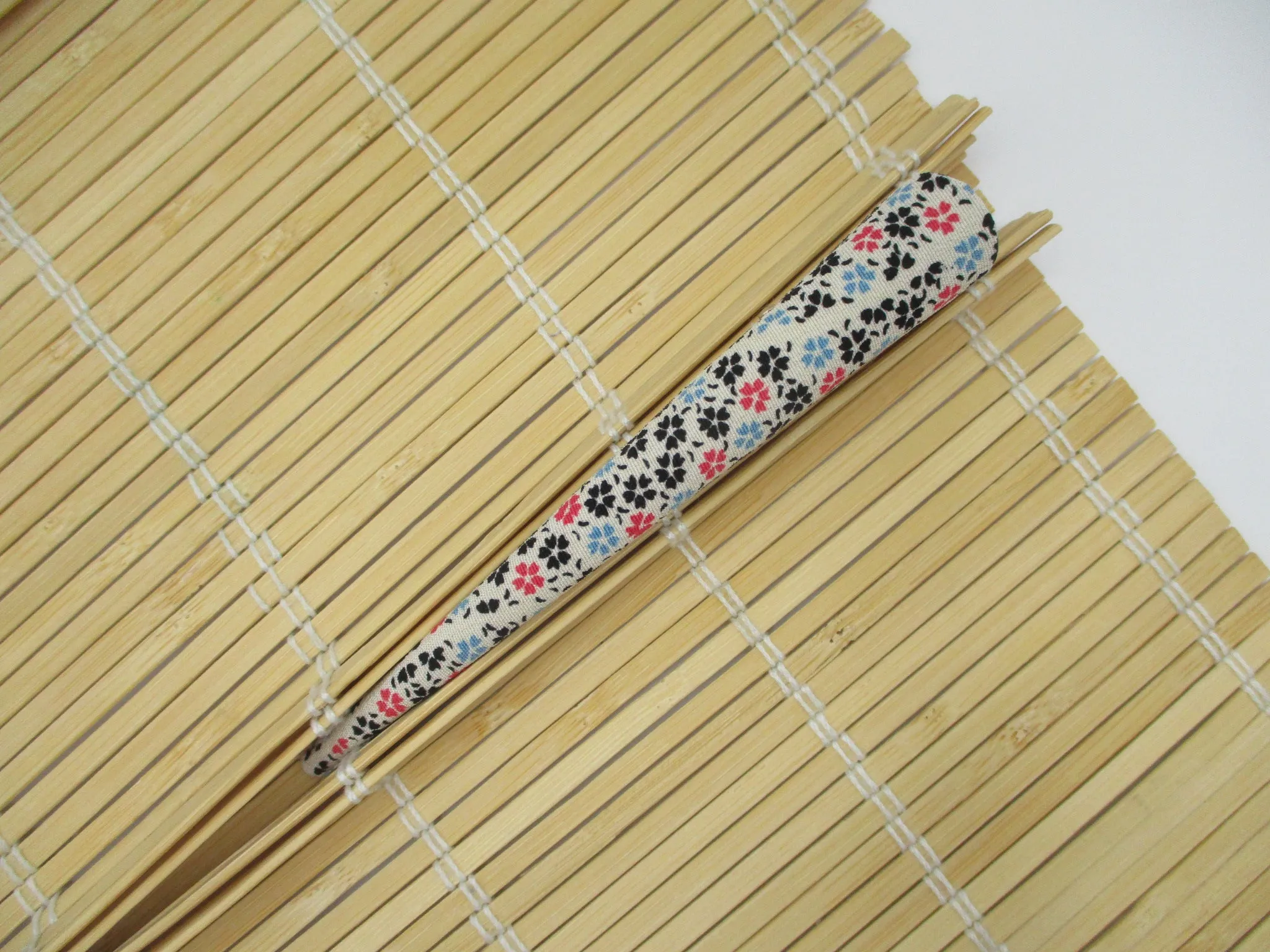 Floral Long Hair Clip, Upcycled Silk Kimono Hair Accessory