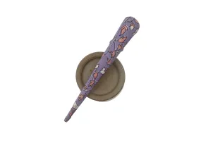 Floral Wabi Sabi Hair Claw, Kimono Long Metal Hair Clip 5 1/8 inches 130mm