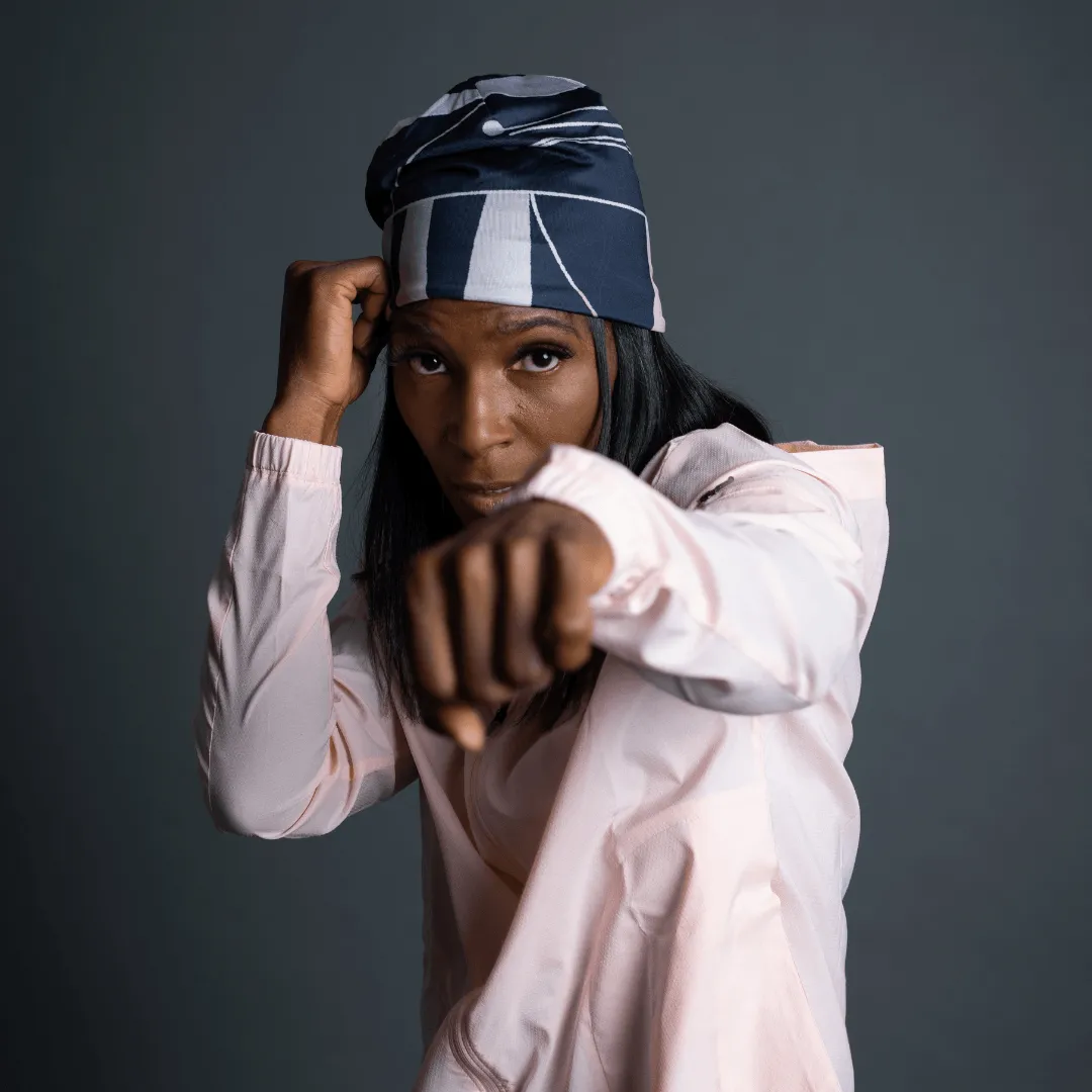 Geometrics Black and Pink Women's Beanie