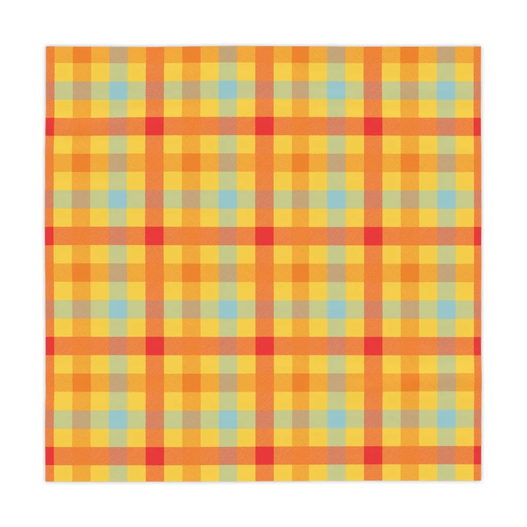 Gingham Checkered Retro Tablecloth