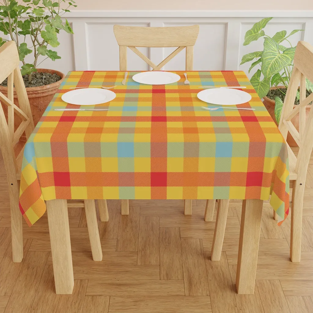 Gingham Checkered Retro Tablecloth