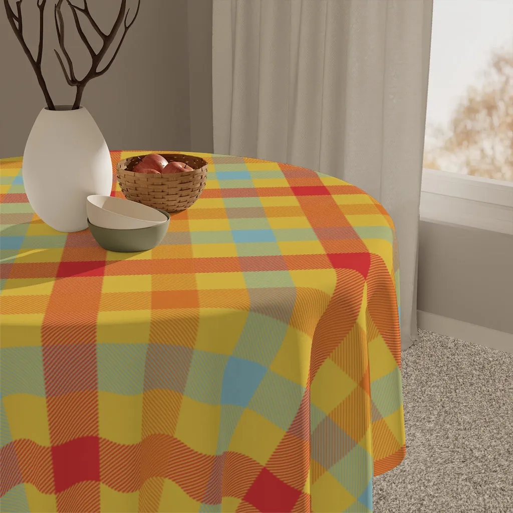 Gingham Checkered Retro Tablecloth