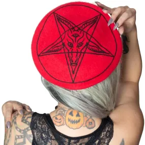 Goat Head Red Beret