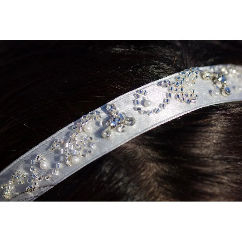 Hand Beaded Ribbon Headband
