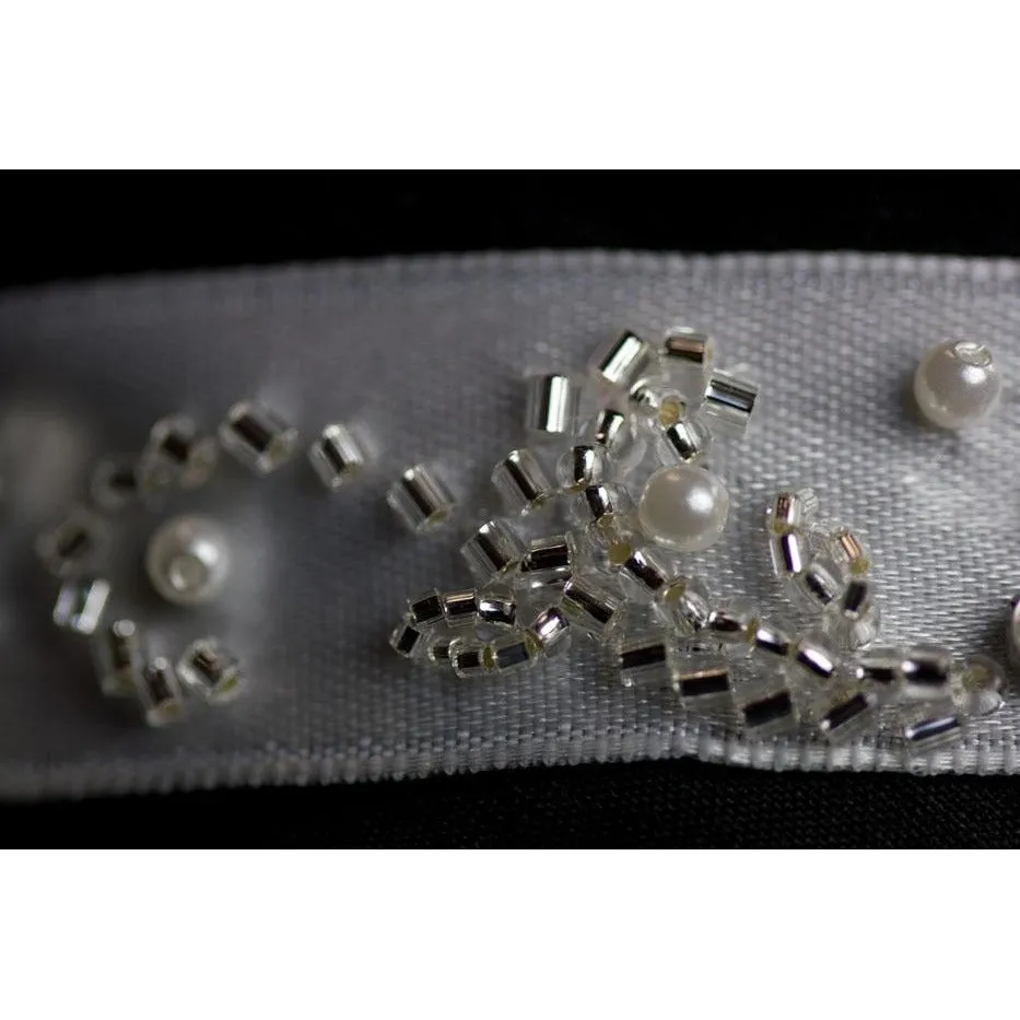 Hand Beaded Ribbon Headband