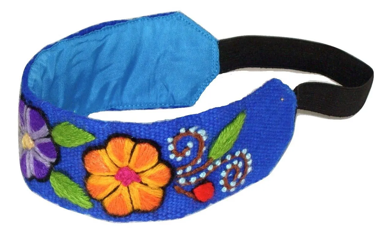 Hand Embroidered Floral Headband