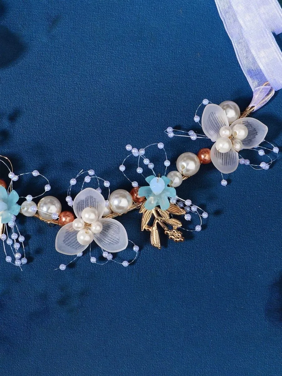 Handmade Beaded Floral Bridal Hair Accessory