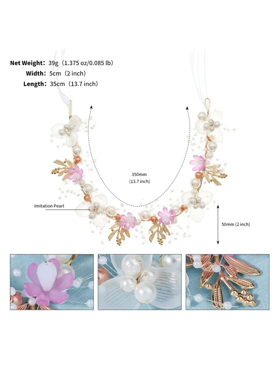 Handmade Beaded Floral Bridal Hair Accessory