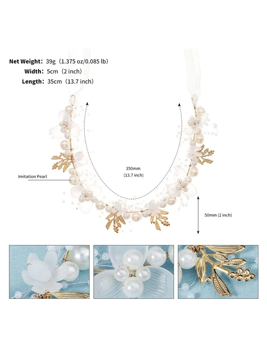 Handmade Beaded Floral Bridal Hair Accessory