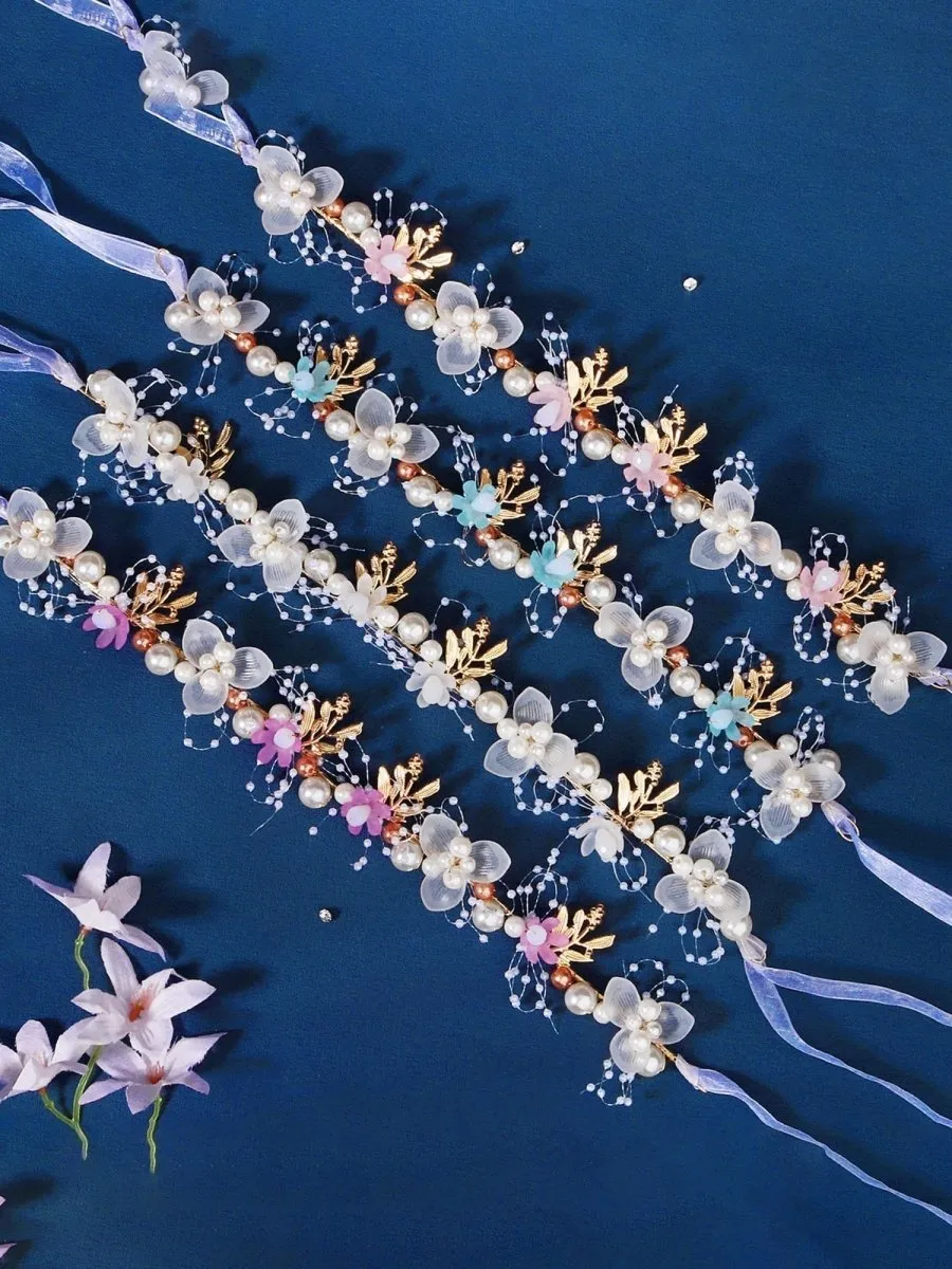 Handmade Beaded Floral Bridal Hair Accessory
