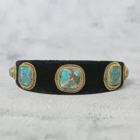 Headband with Turquoise Gemstones