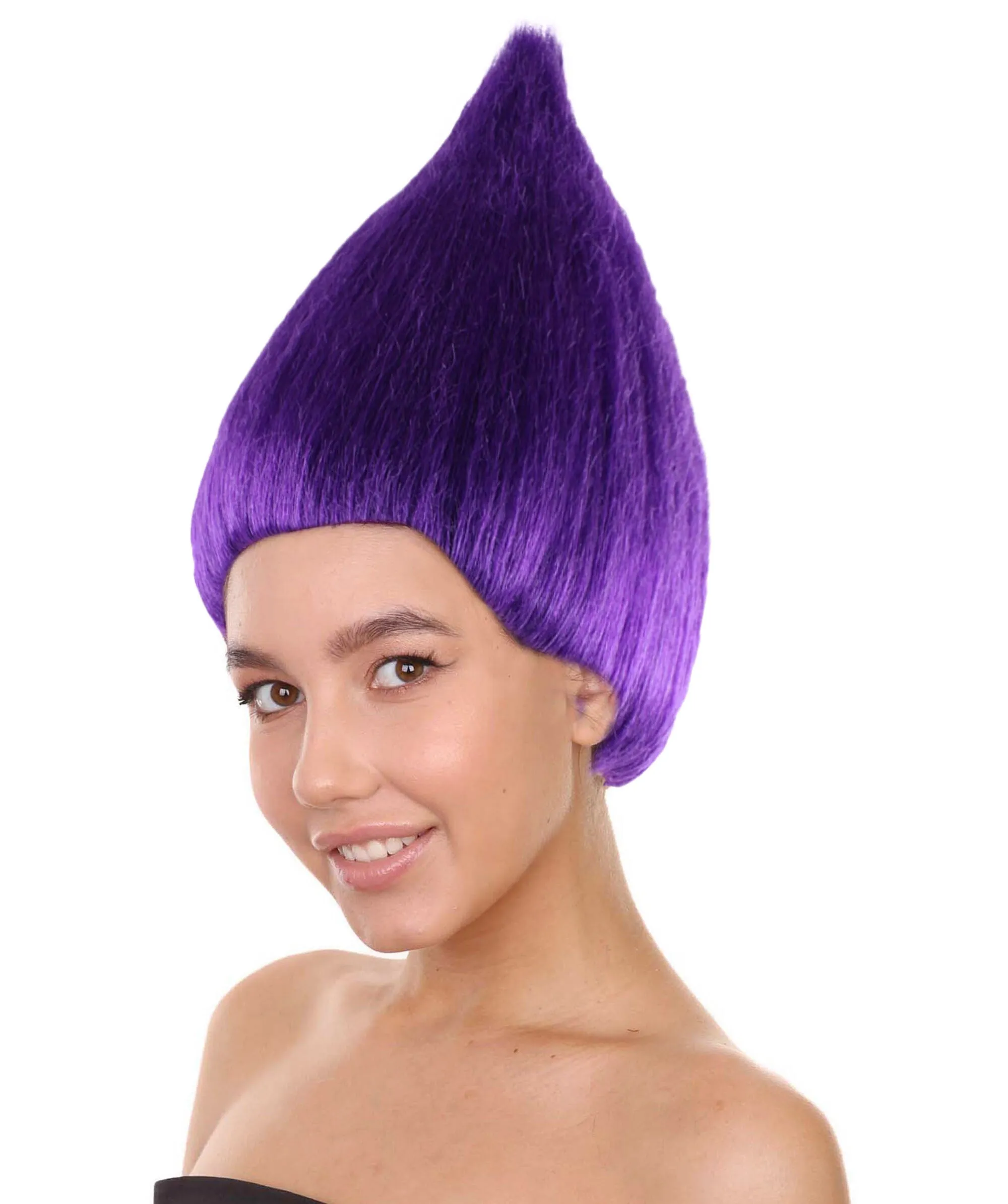 Hpo Adult Unisex Purple Straight Trolls Wig I Halloween Cosplay Party Fancy Dress Costume Wig I Flame-retardent synthetic fiber