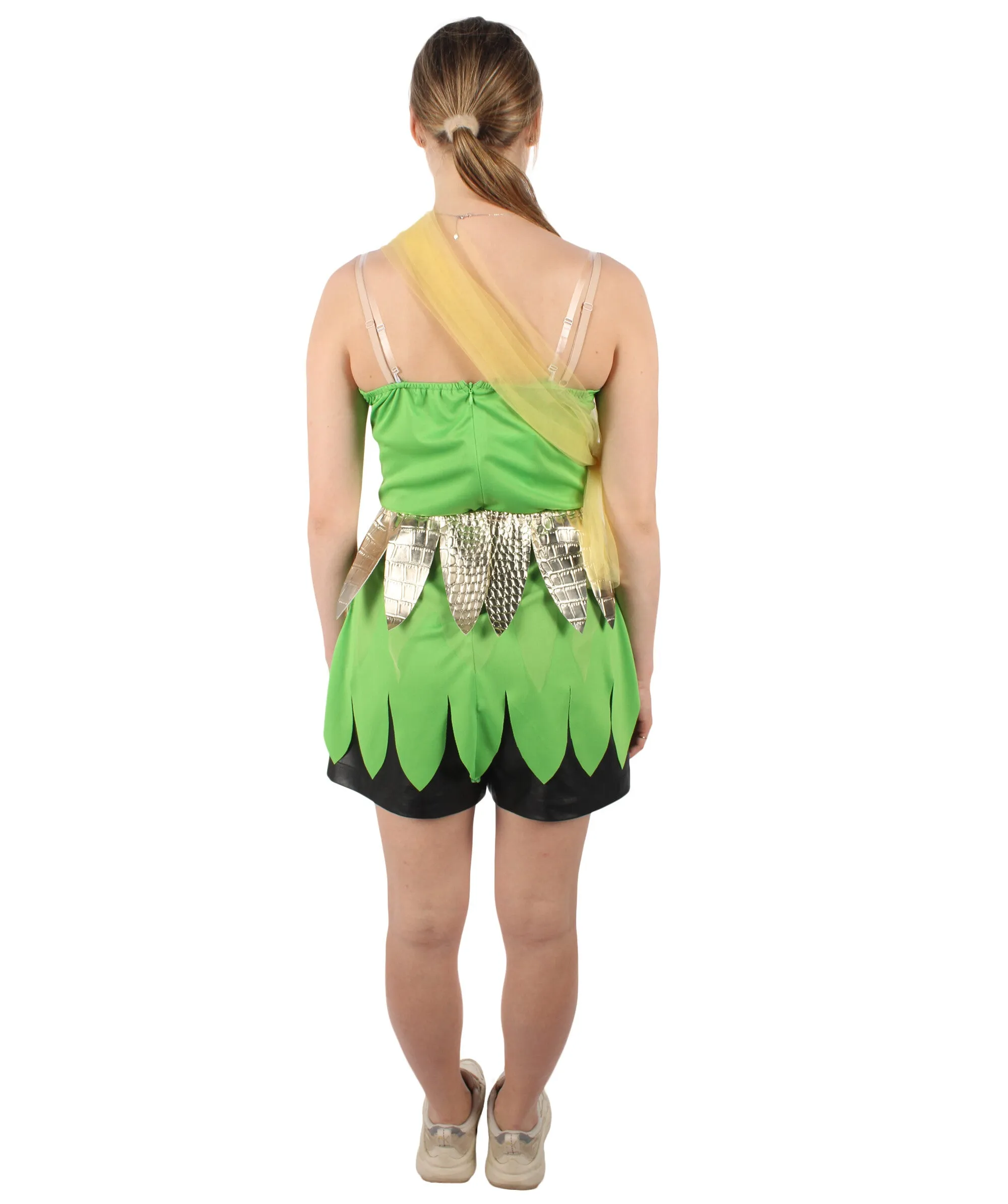 HPO Adult Women's Green Pixie Fairy Costume I Perfect for Halloween I Flame-retardant Synthetic Fabric