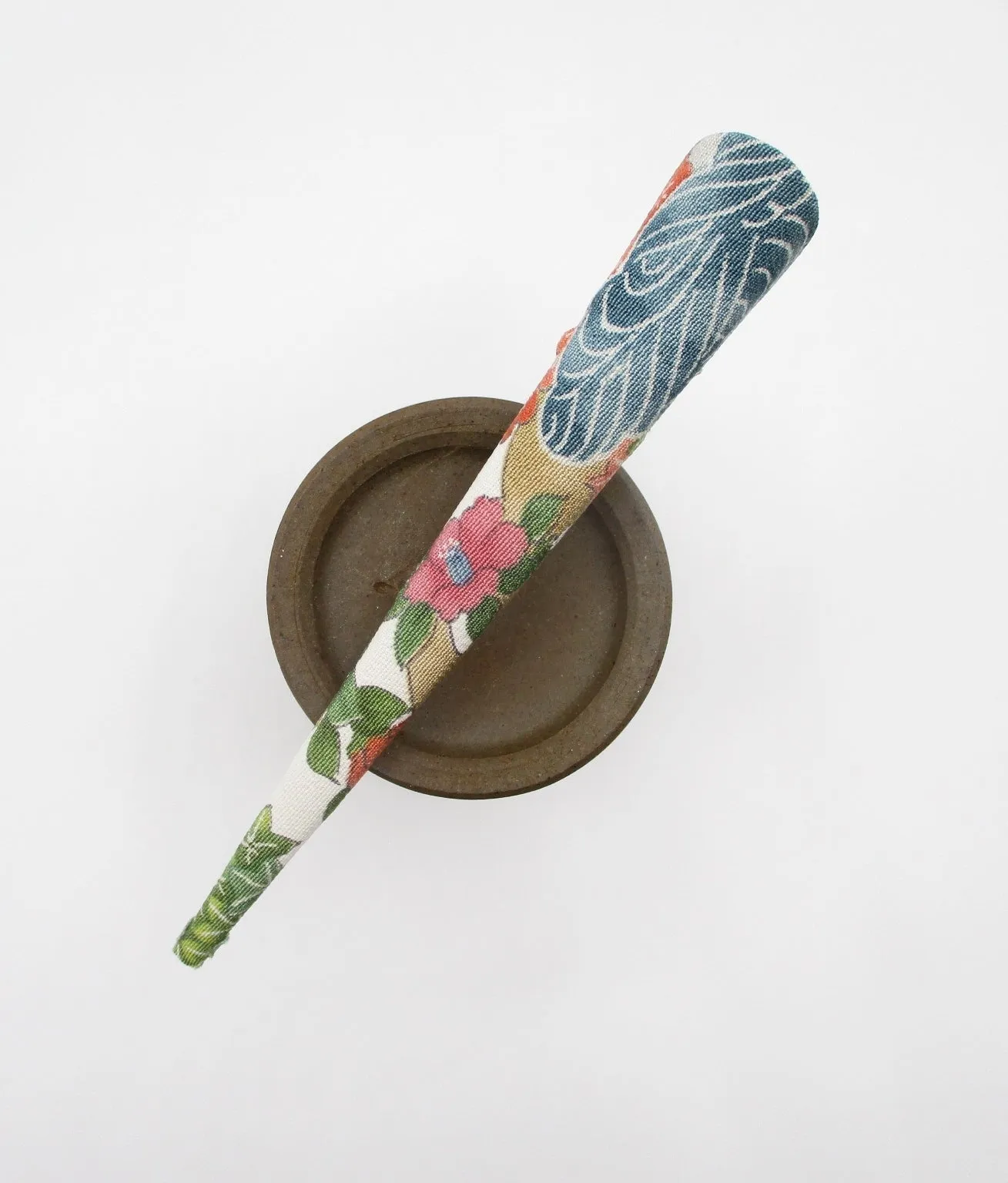 Japanese Silk Kimono Big Hair Clip, Long Fabric Covered Kimono Clip