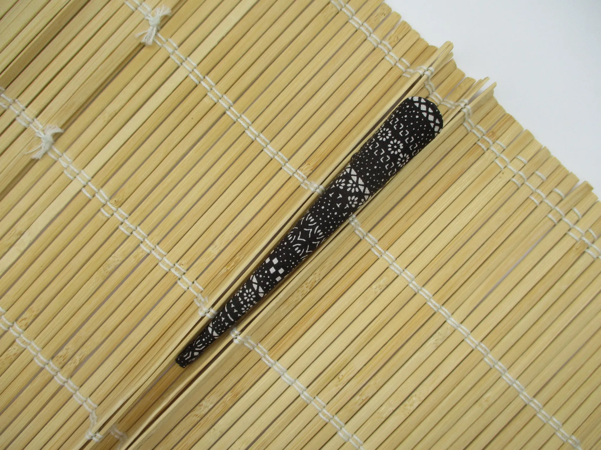 Kimono Long Minimalist Hair Accessory, Silk Recycled Fabric 130mm 5 1/8 inch