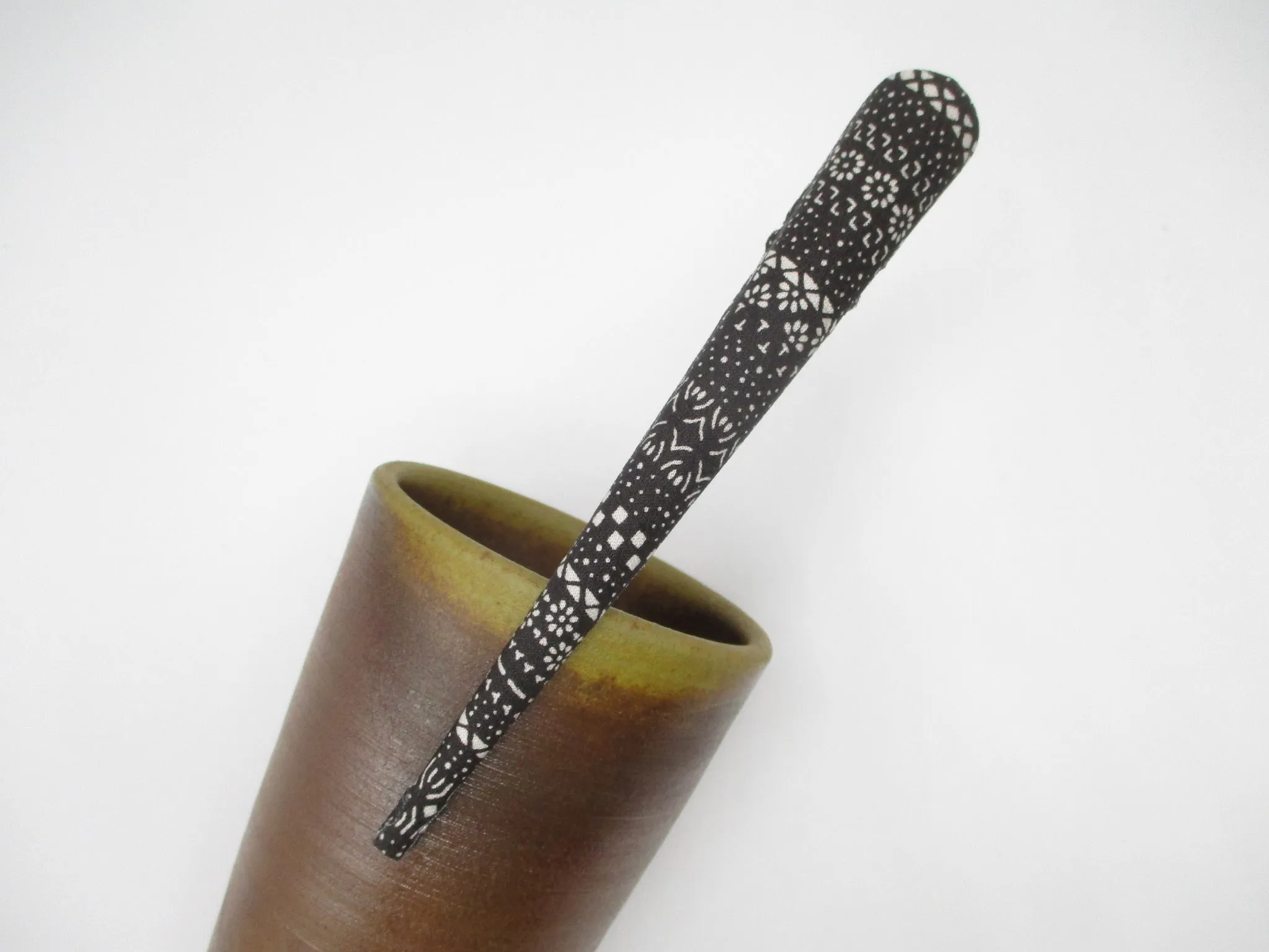 Kimono Long Minimalist Hair Accessory, Silk Recycled Fabric 130mm 5 1/8 inch