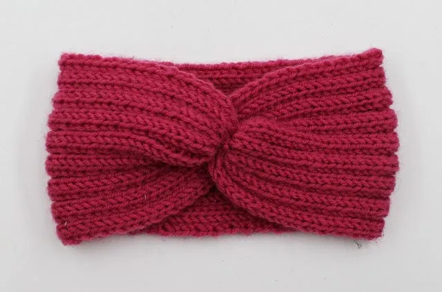 Knit Headband Knot Cross