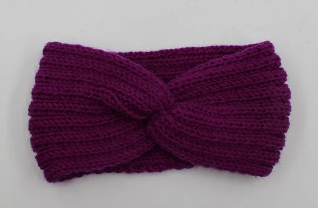 Knit Headband Knot Cross