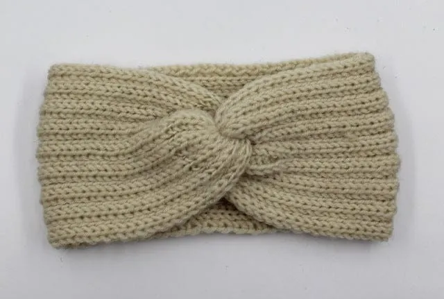 Knit Headband Knot Cross