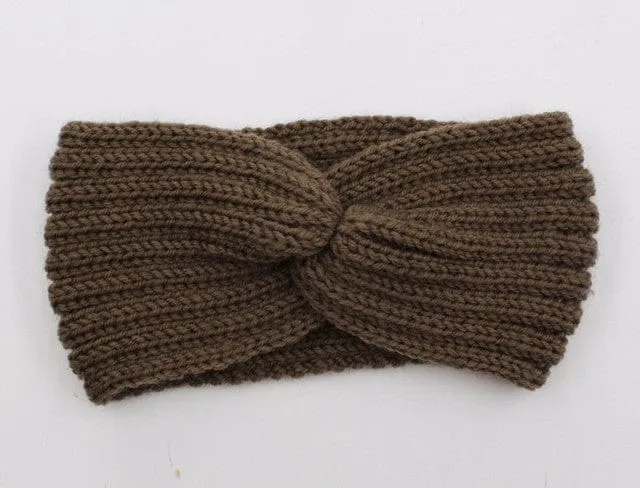 Knit Headband Knot Cross