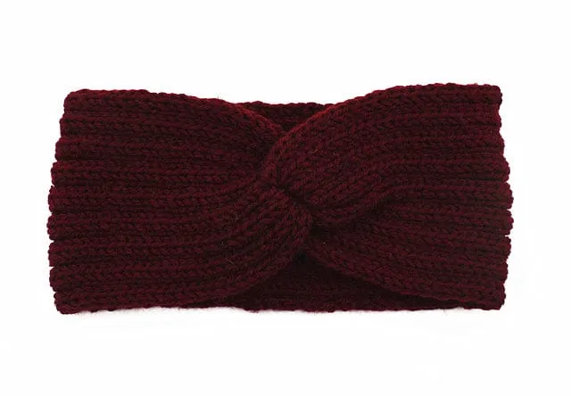 Knit Headband Knot Cross