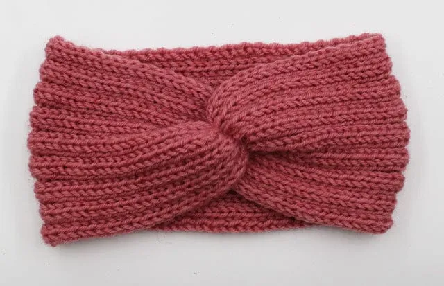 Knit Headband Knot Cross
