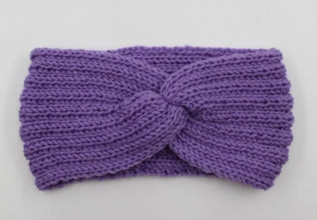 Knit Headband Knot Cross