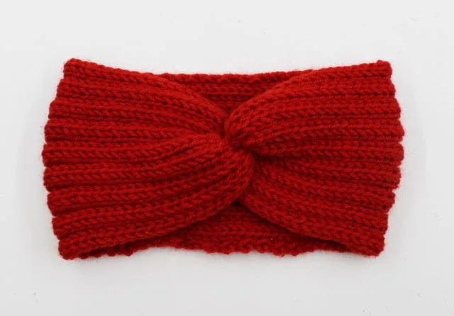 Knit Headband Knot Cross