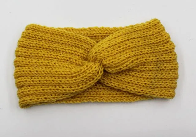 Knit Headband Knot Cross