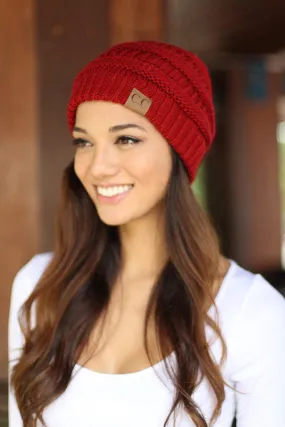 Knit Red Beanie