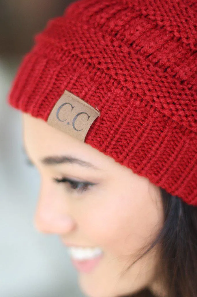 Knit Red Beanie