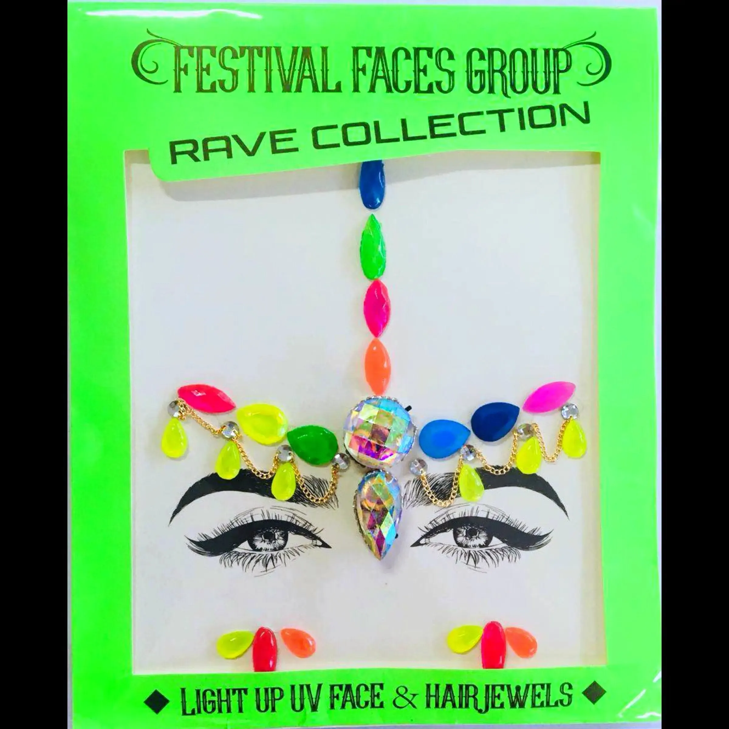 LIGHT UP UV FACE & HAIR JEWELS