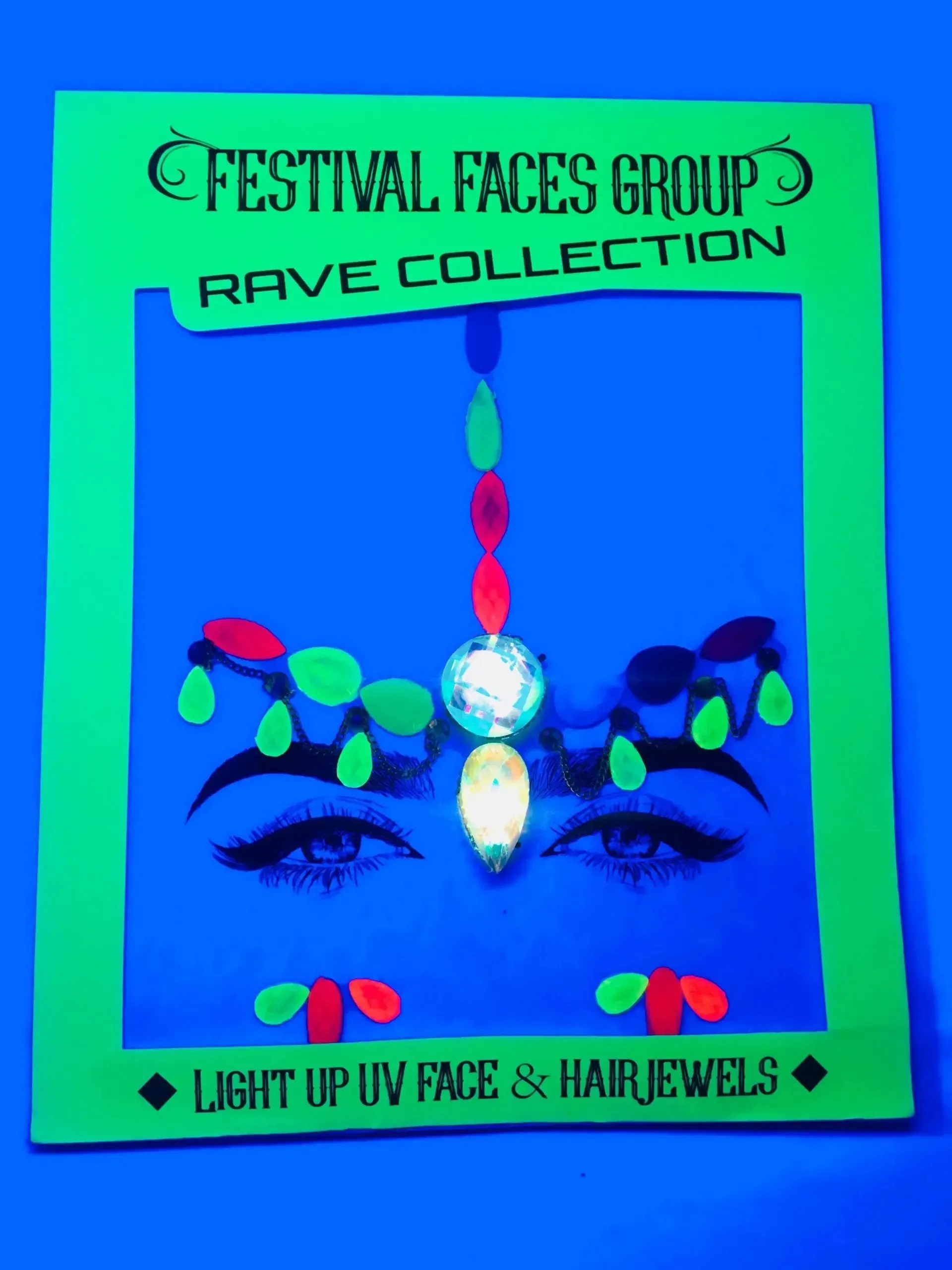 LIGHT UP UV FACE & HAIR JEWELS