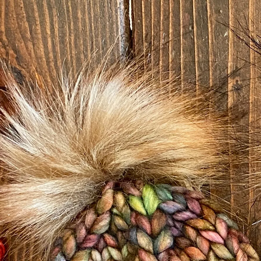MADE TO ORDER Pack of 5 Bitty Beanie poms green brown silver cream teal purple wild