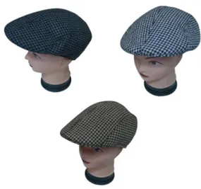 men's beret hats - checkered prints Case of 144