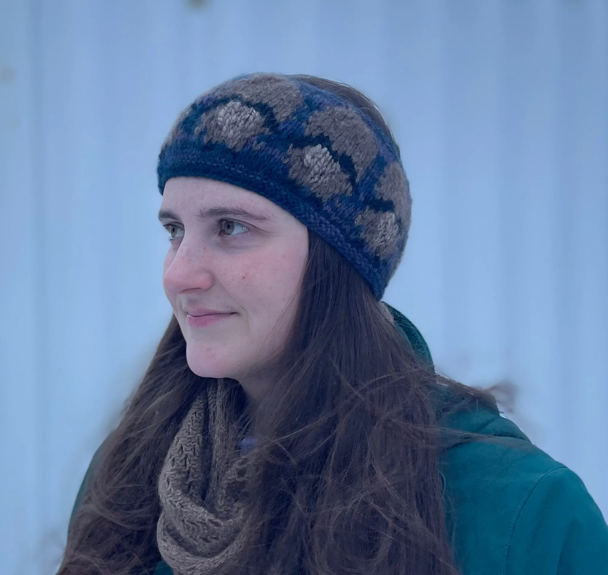 Merino Wool & Qiviut Blue/Purple Variegated Herd Circle Headbands