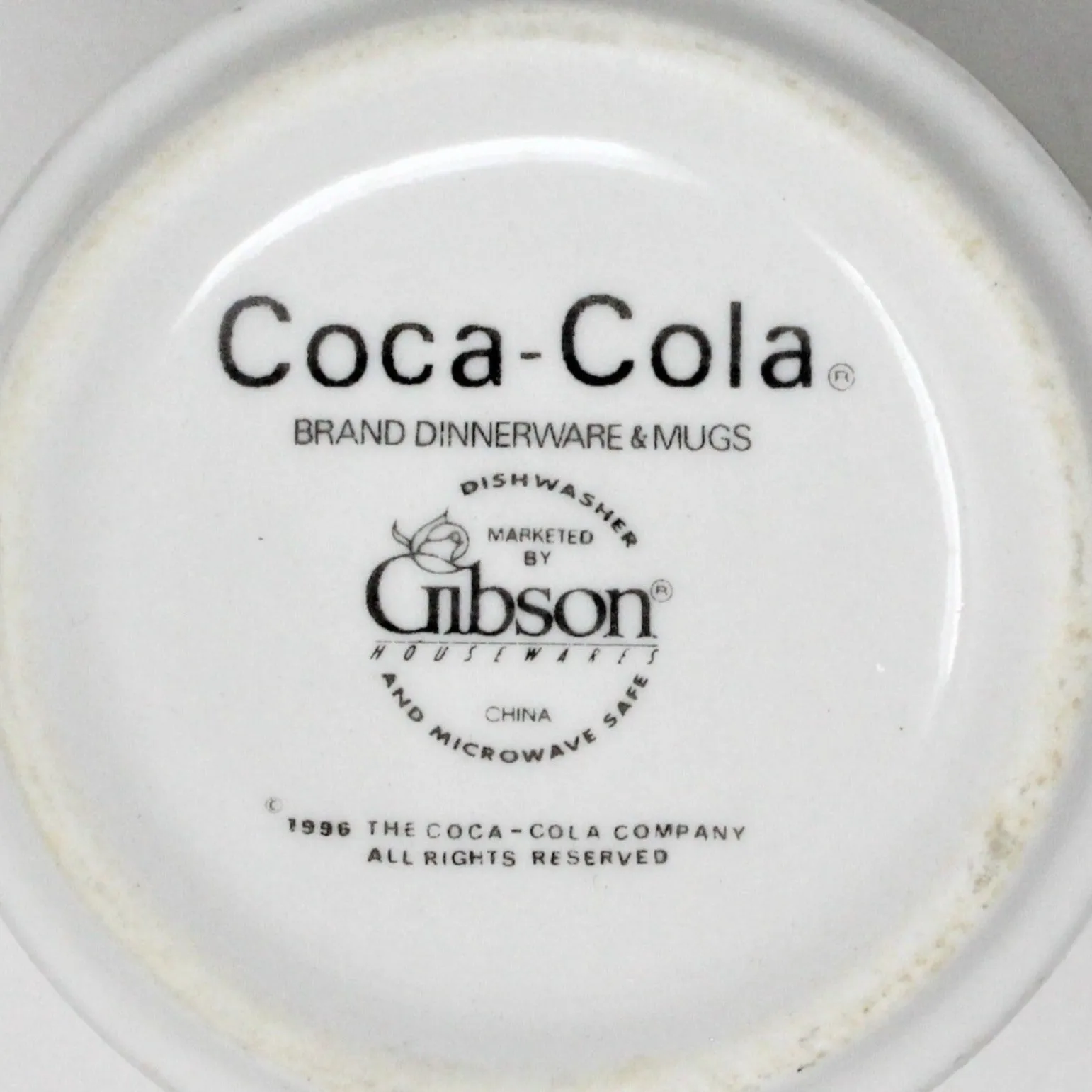 Mugs, Gibson, Coca Cola, Racing Checkers Black/Red, Set of 4