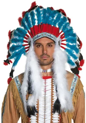 Native American Inspired Headdress, Blue